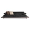 Black leather sofa